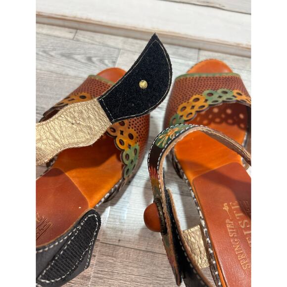 L'Artiste Spring Step Jive Multi Color Sz. 6.5 (Euro 37) Shoes Sandals - Picture 8 of 10